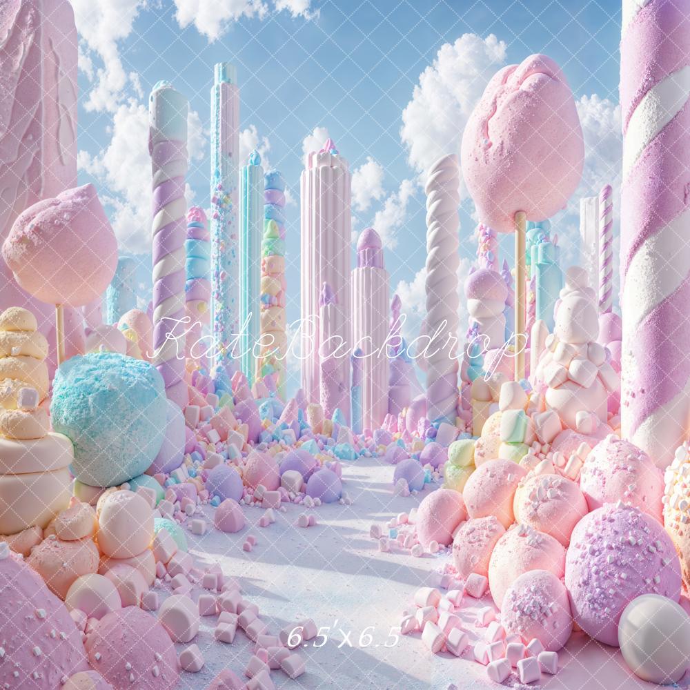 Kate Fantaisie Pays des bonbons Pastel Sucette Toile de fond conçue par Emetselch - Kate Backdrop FR