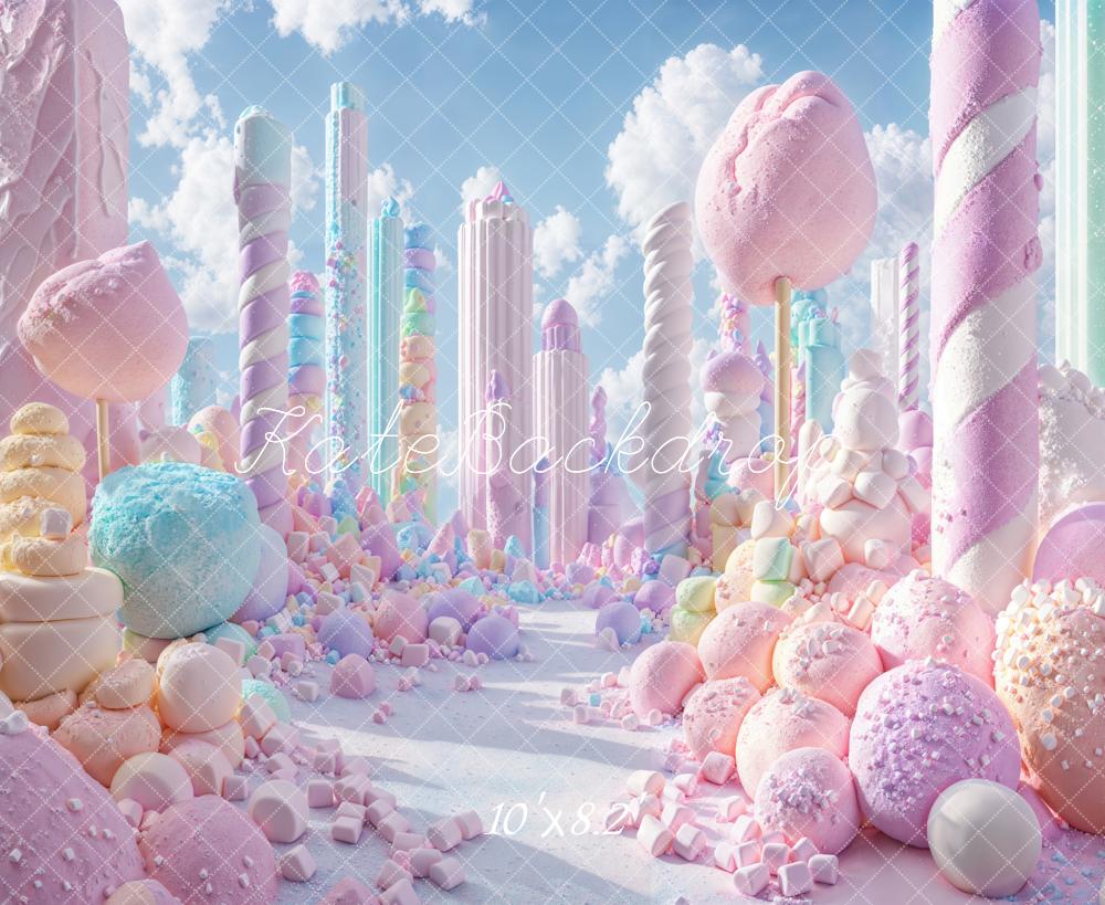 Kate Fantaisie Pays des bonbons Pastel Sucette Toile de fond conçue par Emetselch - Kate Backdrop FR