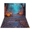 Kate Halloween Citrouille Lanternes Forêt Toile de fond+Feuilles tombées Chemin Sol Toile de fond - Kate Backdrop FR