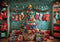 Kate Sapin de Noël Coloré Chaussettes Cadeaux Toile de fond conçue par Laura Bybee - Kate Backdrop FR