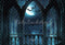 Kate Halloween Gothique Château Clair de lune Toile de fond conçue par Emetselch - Kate Backdrop FR