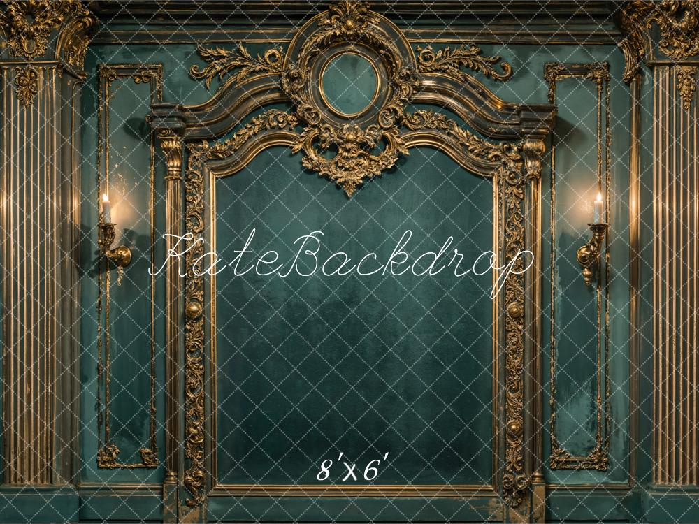 Kate Vert Mur Vintage Orné Classique Toile de fond conçue par Emetselch - Kate Backdrop FR