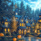 Kate Halloween Citrouille Chalet Forêt Toile de fond conçue par Emetselch - Kate Backdrop FR