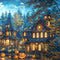 Kate Halloween Citrouille Forêt Maison Toile de fond conçue par Emetselch - Kate Backdrop FR