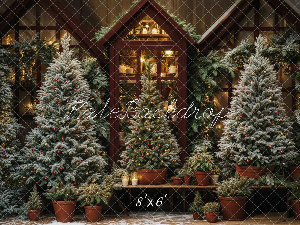 Kate Arbres de Noël Lumières Extérieur Toile de fond conçue par Emetselch - Kate Backdrop FR