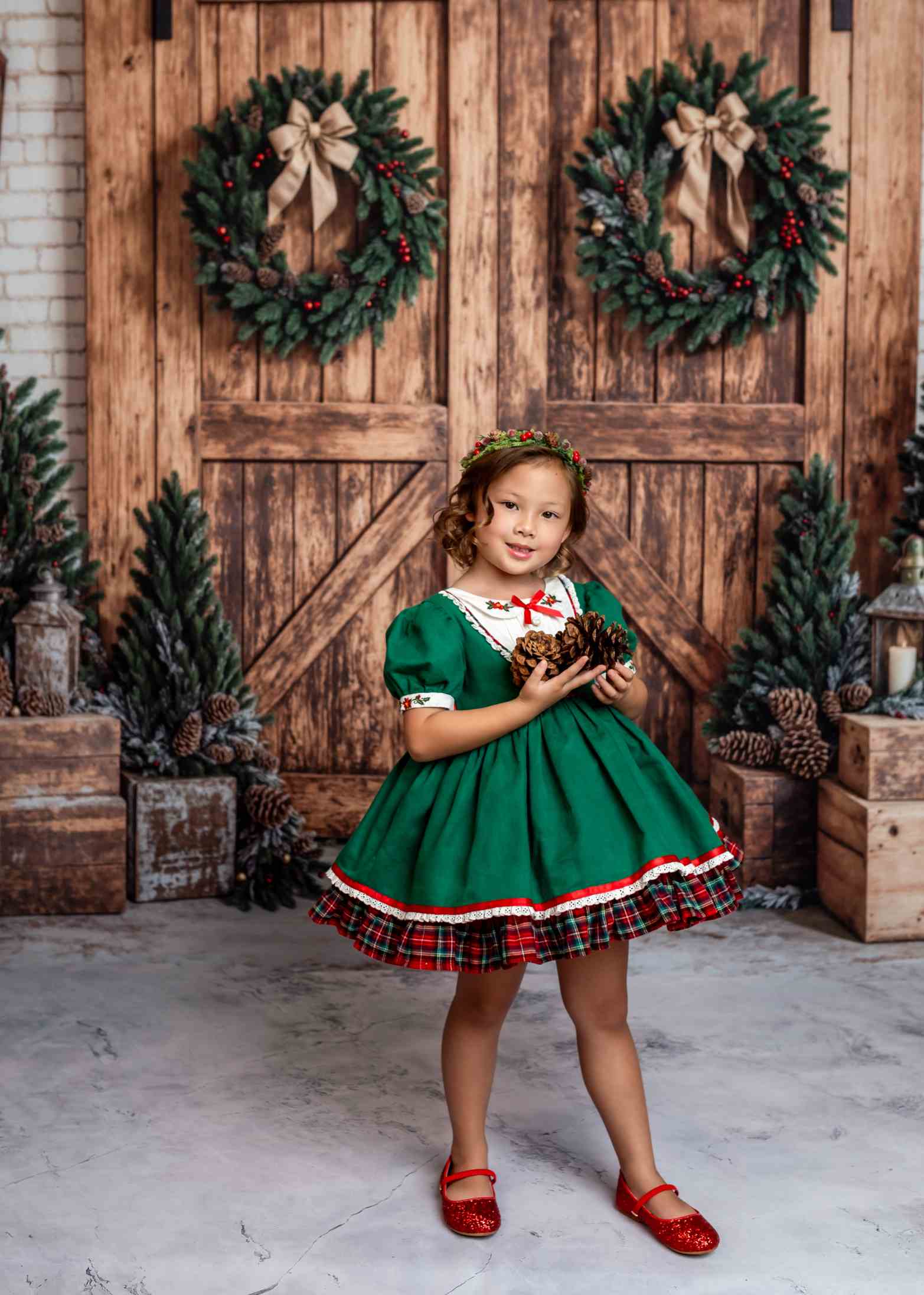 Kate Noël Rustique Grange Porte en bois Toile de fond conçue par Emetselch - Kate Backdrop FR