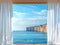 Kate Océan Bleu Falaise Fenêtre Rideaux Toile de fond conçue par Mini MakeBelieve - Kate Backdrop FR