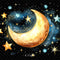 Kate Lune Étoiles Nuit Ciel Toile de fond conçue par Mini MakeBelieve - Kate Backdrop FR