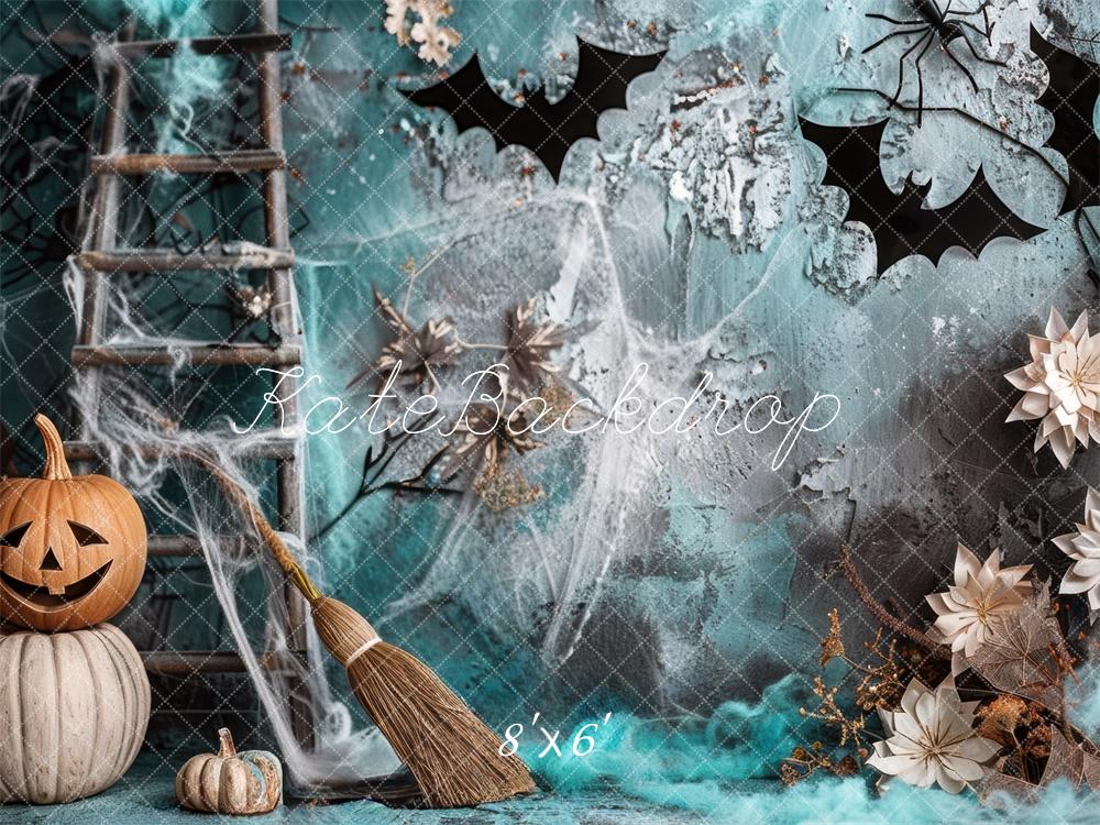 Kate Halloween Effrayant Citrouille Chauve-souris Toile de fond conçue par Mini MakeBelieve - Kate Backdrop FR