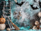 Kate Halloween Effrayant Citrouille Chauve-souris Toile de fond conçue par Mini MakeBelieve - Kate Backdrop FR