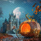 Kate Halloween Château Carrosse de citrouille Toile de fond conçue par Mini MakeBelieve - Kate Backdrop FR