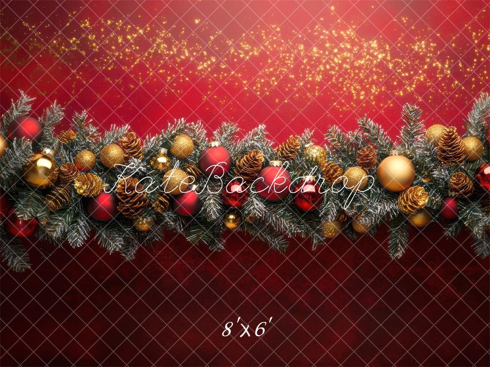 Kate Noël Guirlande Mur Rouge Décors Toile de fond conçue par Mini MakeBelieve - Kate Backdrop FR