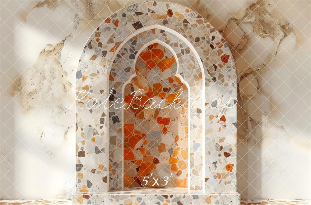 Kate Pierre Arche Texture de Terrazzo Toile de fond conçue par Mini MakeBelieve - Kate Backdrop FR