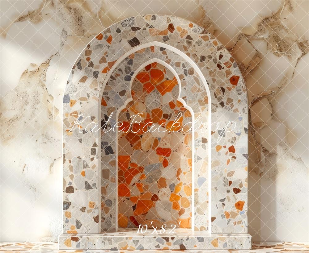 Kate Pierre Arche Texture de Terrazzo Toile de fond conçue par Mini MakeBelieve - Kate Backdrop FR
