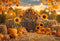Kate Automne Citrouille Tournesol Grange Toile de fond conçue par Emetselch - Kate Backdrop FR