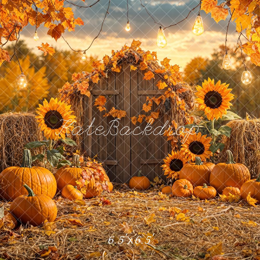 Kate Automne Citrouille Tournesol Grange Toile de fond conçue par Emetselch - Kate Backdrop FR