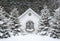 Kate Noël Neige Cabane Forêt Toile de fond conçue par Emetselch - Kate Backdrop FR