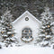 Kate Noël Neige Cabane Forêt Toile de fond conçue par Emetselch - Kate Backdrop FR