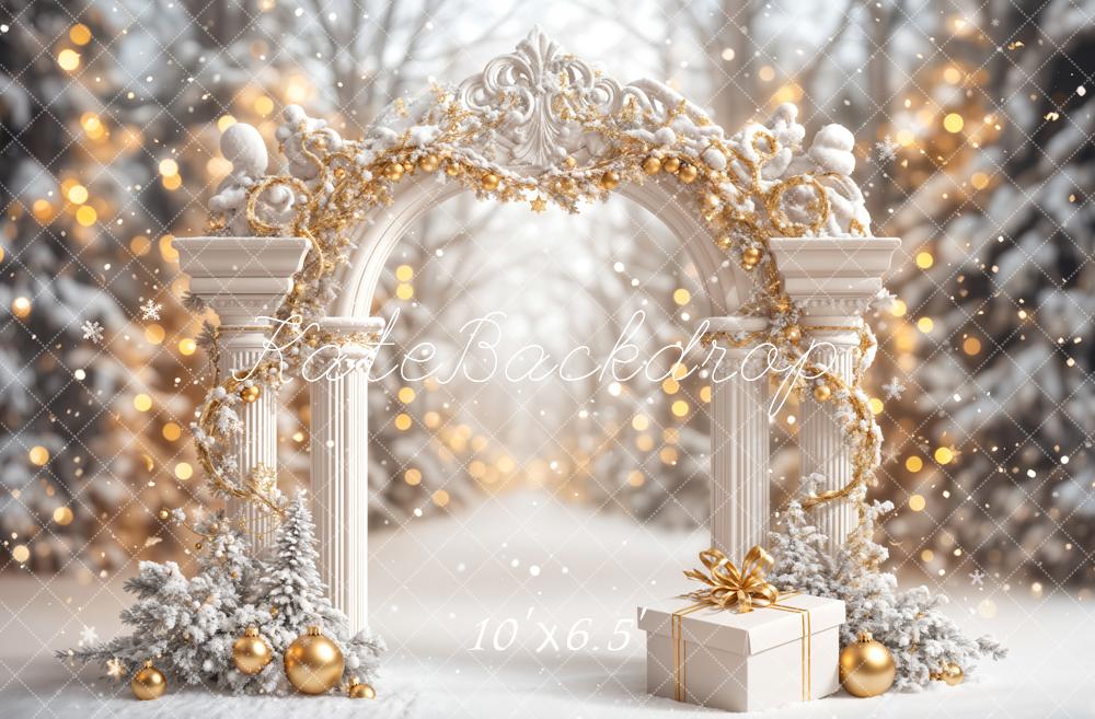 Kate Noël Neige Pays des merveilles Rétro Arche Toile de fond conçue par Emetselch - Kate Backdrop FR