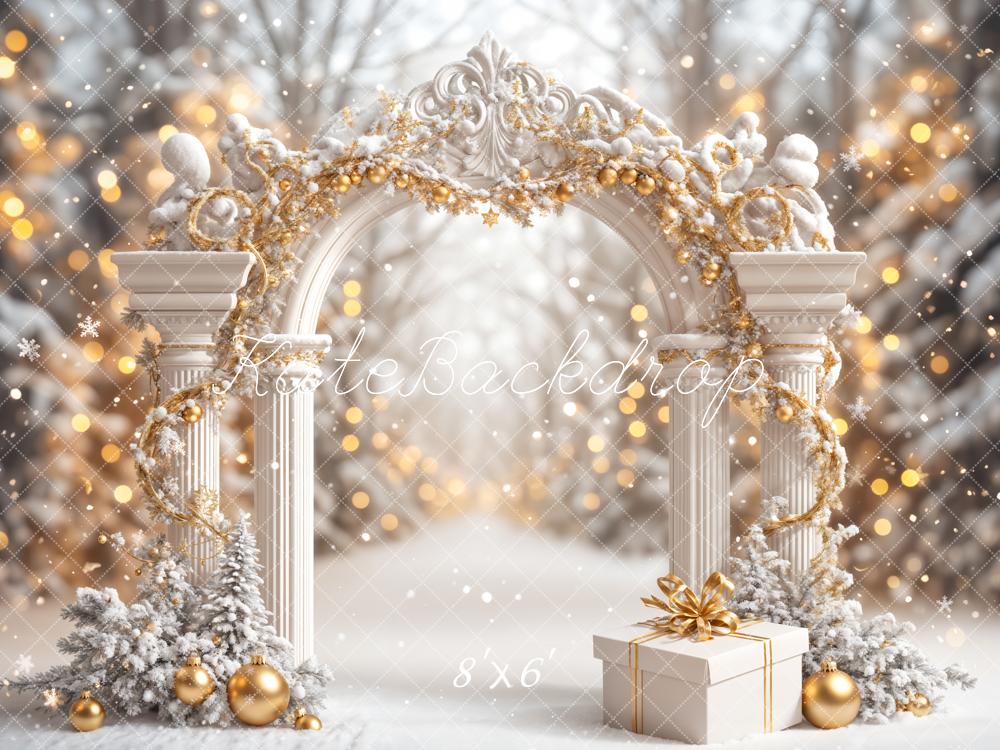 Kate Noël Neige Pays des merveilles Rétro Arche Toile de fond conçue par Emetselch - Kate Backdrop FR