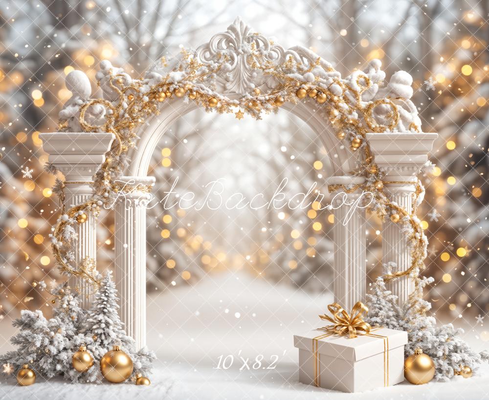 Kate Noël Neige Pays des merveilles Rétro Arche Toile de fond conçue par Emetselch - Kate Backdrop FR
