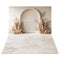 Kate Bohème Arche Beige Simple Toile de fond+Texture Abstraite Beige Blanc Sol Toile de fond - Kate Backdrop FR