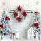 Kate Noël Poinsettia Ours polaire Blanc Toile de fond conçue par Mini MakeBelieve - Kate Backdrop FR