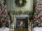 Kate Sapin de Noël Cheminée Rétro Vert Toile de fond conçue par Mandy Ringe - Kate Backdrop FR