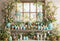 Kate Pâques Lapin Œufs Floral Fenêtre Toile de fond conçue par Emetselch - Kate Backdrop FR