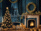 Kate Sapin de Noël Nuit Cheminée Rétro Fenêtre Toile de fond conçue par Emetselch - Kate Backdrop FR