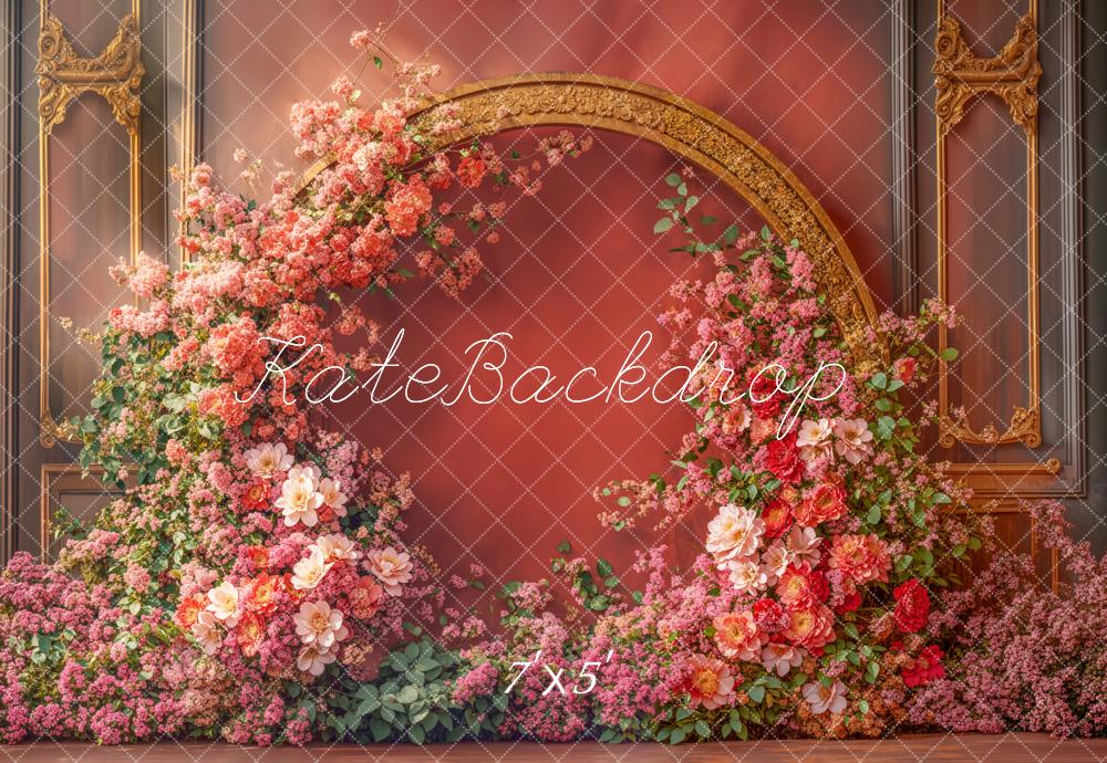 Kate Printemps Fleur Arche Élégant Rouge Toile de fond conçue par Emetselch - Kate Backdrop FR