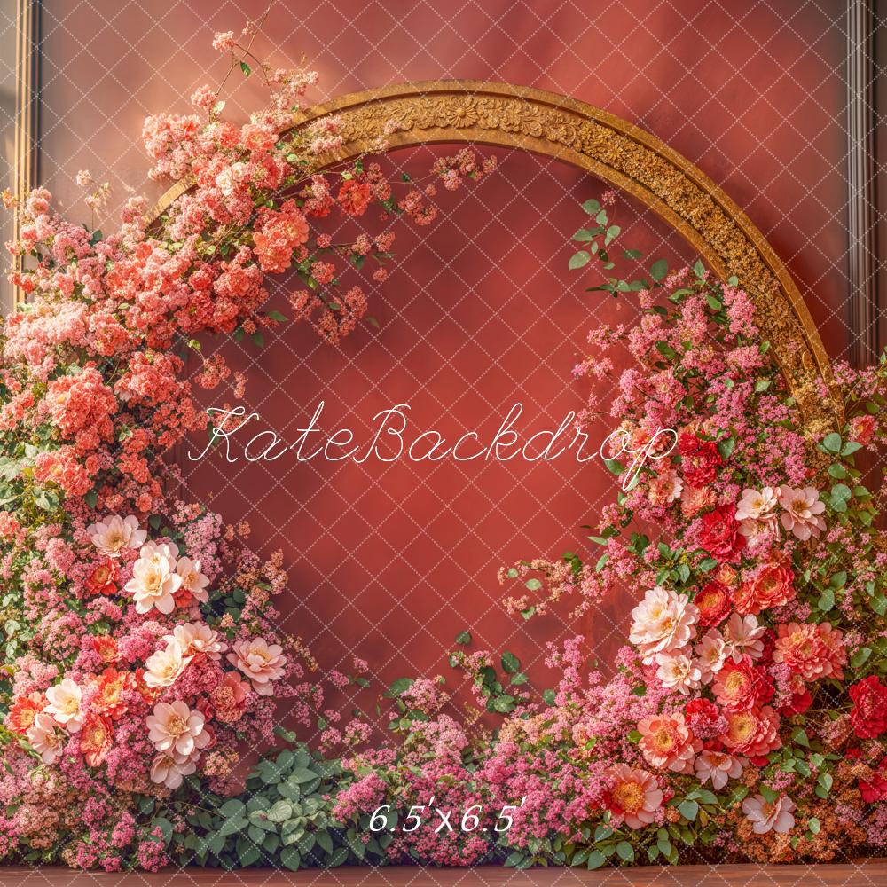 Kate Printemps Fleur Arche Élégant Rouge Toile de fond conçue par Emetselch - Kate Backdrop FR