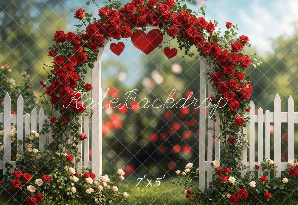 Kate Rose Arche Romantique Jardin Bokeh Toile de fond conçue par Emetselch - Kate Backdrop FR