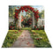 Offres Éclair #1 Kate Rose Arche Romantique Jardin Bokeh Toile de fond+Roses Jardin Chemin Sol Toile de fond - Kate Backdrop FR