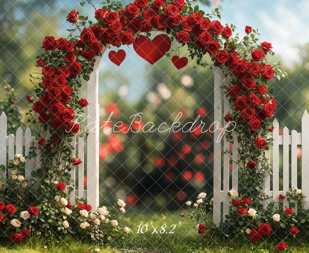 Kate Rose Arche Romantique Jardin Bokeh Toile de fond conçue par Emetselch - Kate Backdrop FR