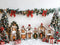 Kate Neige Village Sapins de Noël Toile de fond conçue par Patty Robert - Kate Backdrop FR
