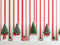 Kate Mur rayé Rouge Mini Sapins de Noël Toile de fond conçue par Patty Robert - Kate Backdrop FR
