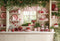 Kate Printemps Fraise Cuisine Armoire Toile de fond conçue par Emetselch - Kate Backdrop FR