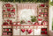 Kate Saint Valentin Cuisine Rouge Cœur Assiettes Toile de fond conçue par Emetselch - Kate Backdrop FR