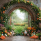 Kate Pâques Jardin Lapin Fleur Arche Toile de fond conçue par Emetselch - Kate Backdrop FR