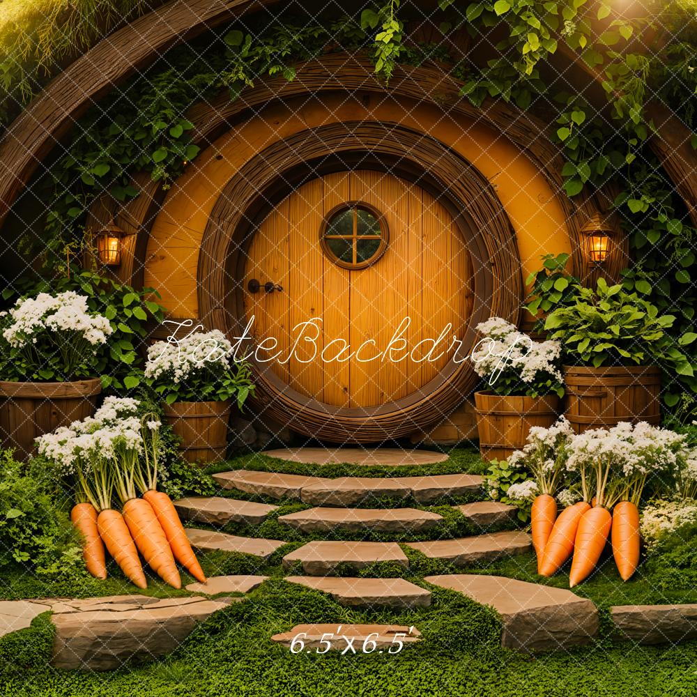 Kate Pâques Maison Hobbit Forêt Porte Toile de fond conçue par Emetselch - Kate Backdrop FR
