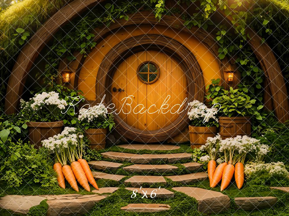 Kate Pâques Maison Hobbit Forêt Porte Toile de fond conçue par Emetselch - Kate Backdrop FR
