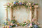 Kate Pâques Coloré Fleur Œufs Rétro Toile de fond conçue par Emetselch - Kate Backdrop FR