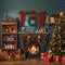 Kate Sapin de Noël Cheminée Étagère à Cadeaux Fenêtre Toile de fond conçue par Emetselch - Kate Backdrop FR