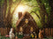 Kate Pâques Forêt Lapin Chalet Clôture Toile de fond conçue par Emetselch - Kate Backdrop FR
