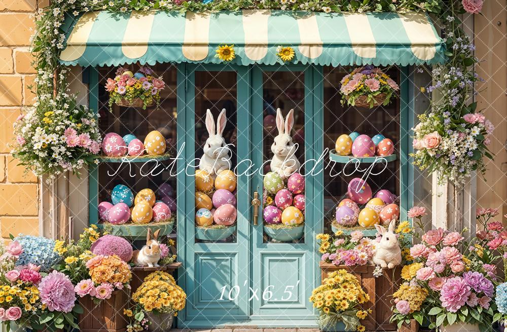 Kate Pâques Lapin Œufs Fleurs Boutique Toile de fond conçue par Emetselch - Kate Backdrop FR