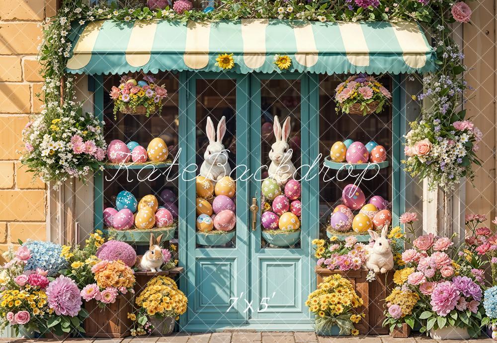 Kate Pâques Lapin Œufs Fleurs Boutique Toile de fond conçue par Emetselch - Kate Backdrop FR