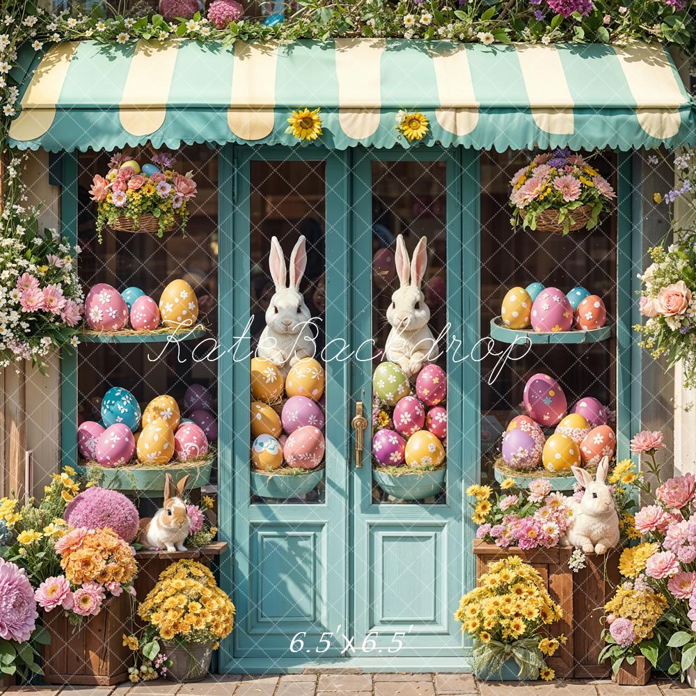 Kate Pâques Lapin Œufs Fleurs Boutique Toile de fond conçue par Emetselch - Kate Backdrop FR