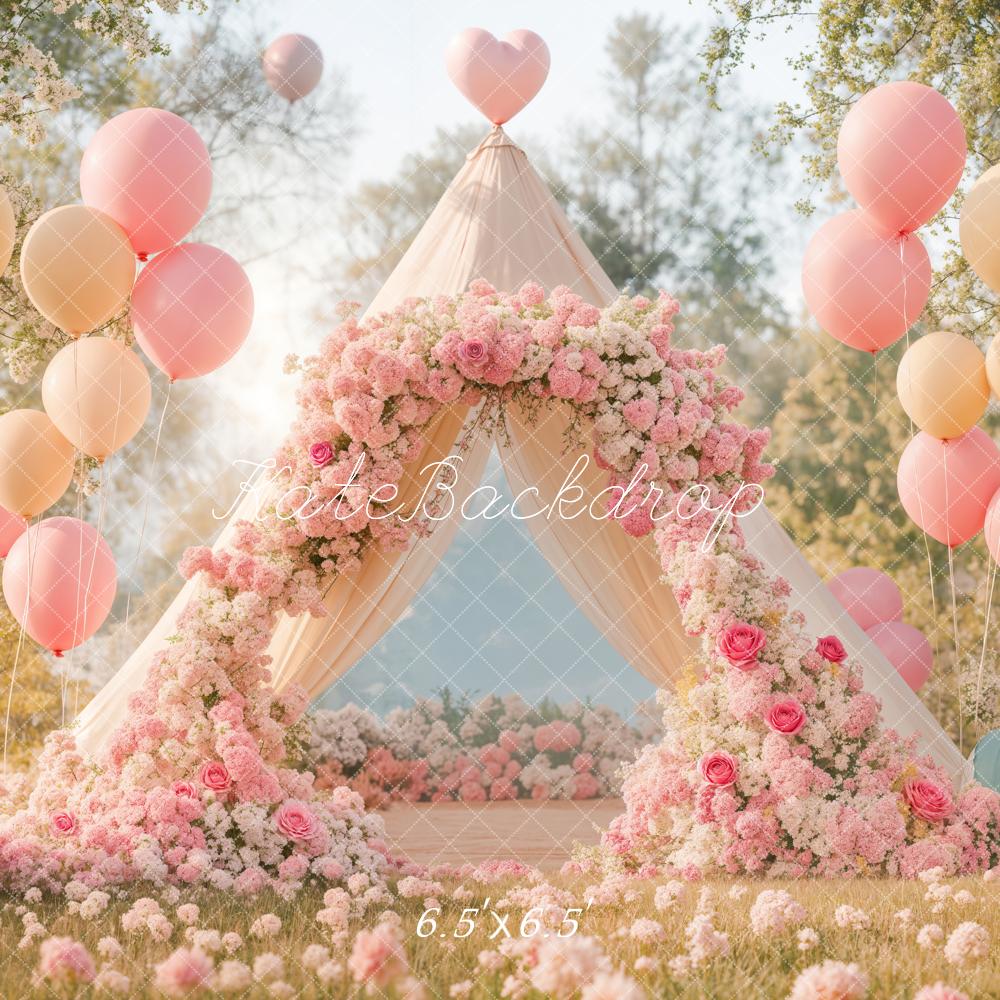 Kate Romantique Arche de fleurs Ballon Tente Toile de fond conçue par Emetselch - Kate Backdrop FR