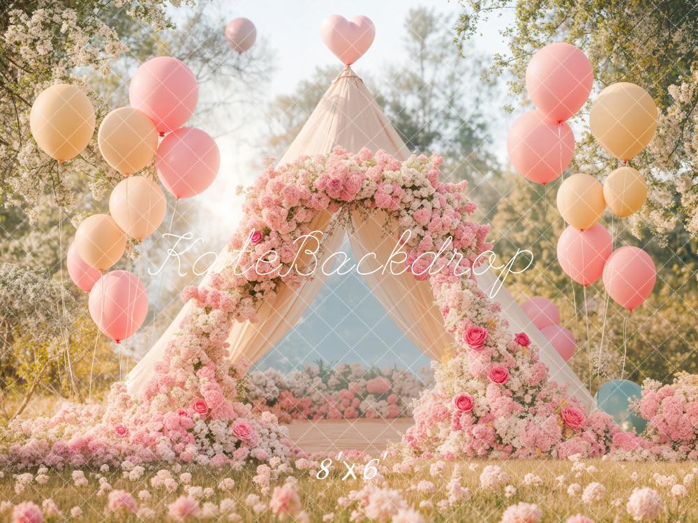 Kate Romantique Arche de fleurs Ballon Tente Toile de fond conçue par Emetselch - Kate Backdrop FR